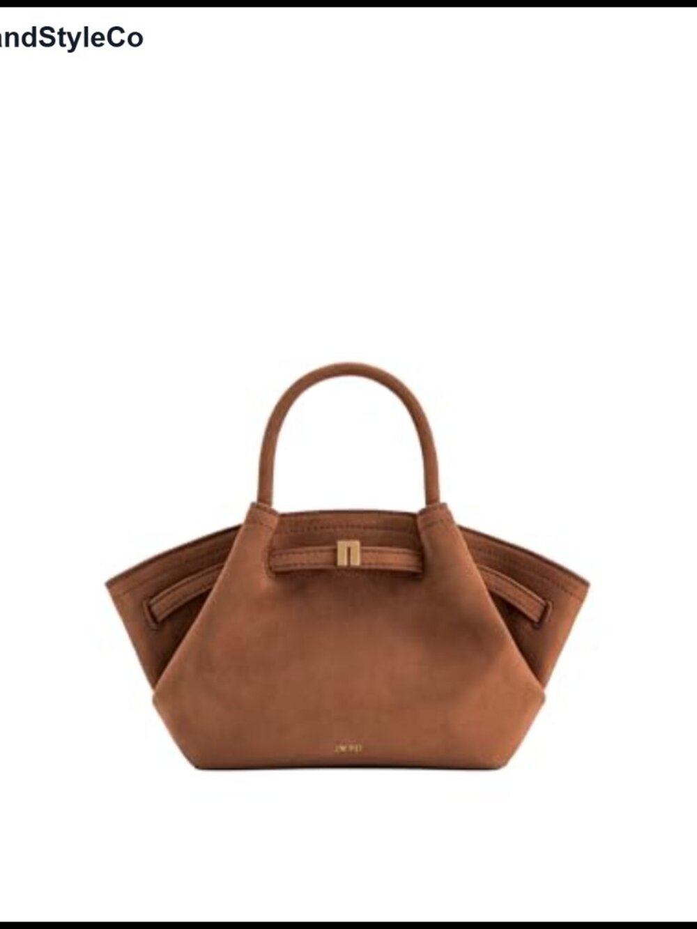Mini Tote Bag Faux Suede Magnetic Snap Crossbody